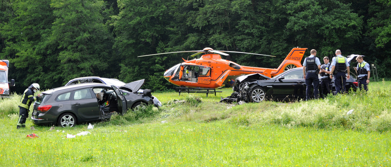 Feuerwehr und Polizei im Einsatz