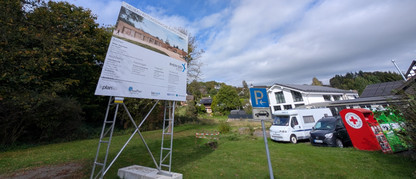 Schild Neubau Rettungswache Ruppichteroth